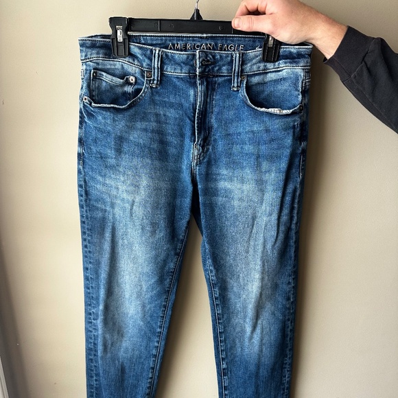 American Eagle Men's Blue Jeans Slim Straight Next Level Flex 32x32 - Picture 6 of 8